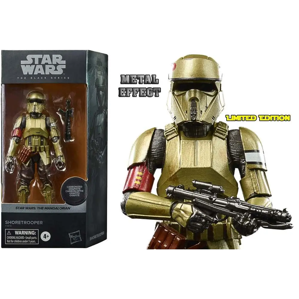 Guldmetallic Shoretrooper actionfigur från Star Wars: The Mandalorian