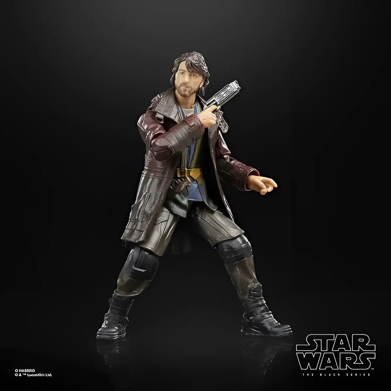 Star Wars Black Series Cassian Andor actionfigur med läderkappa och rustning