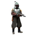 Detaljerad Boba Fett actionfigur i grön-röd rustning med blaster, Jedi Ruins Tython