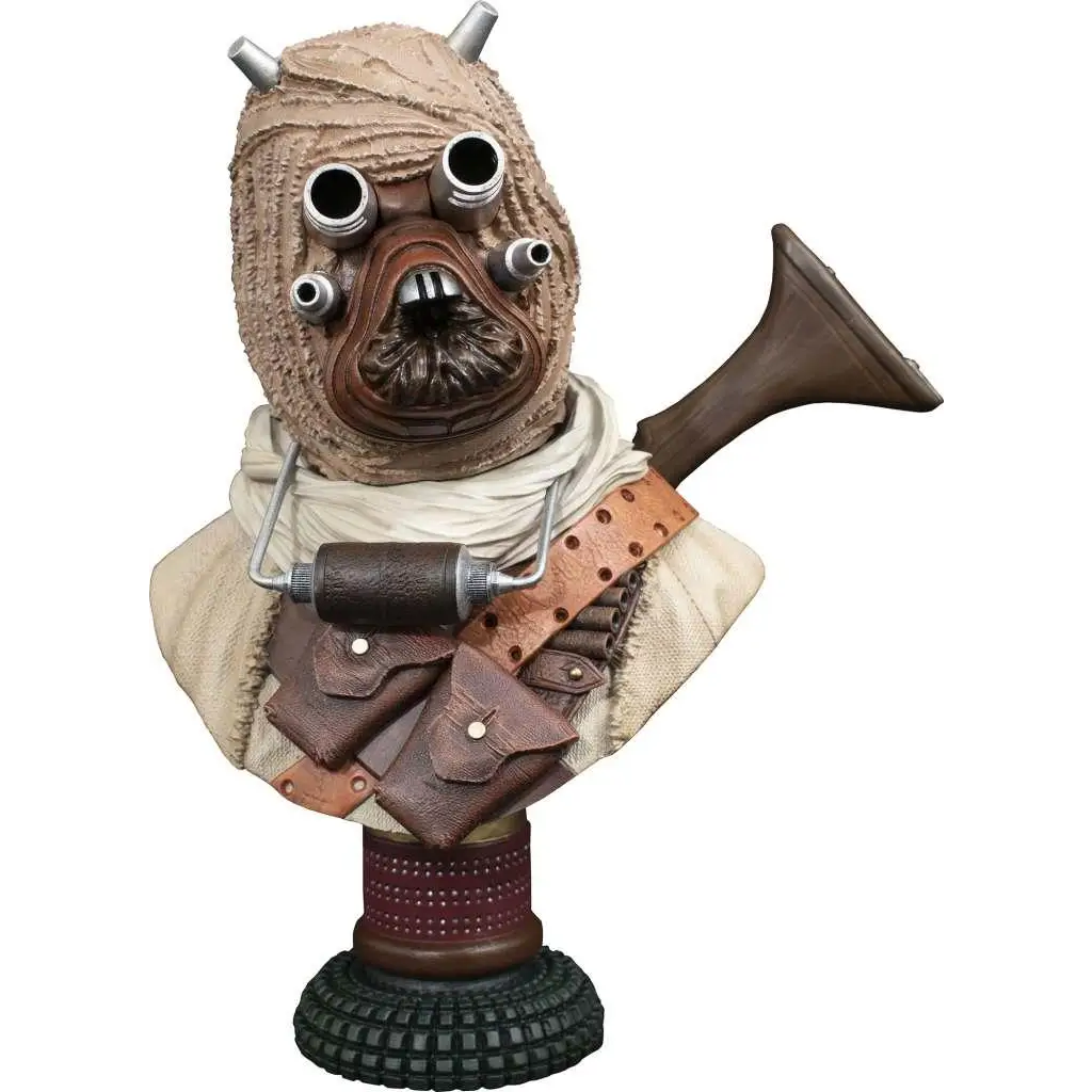 Tanbrunstatyerd bust av Tusken Raider från Star Wars Ep III, 1/2 skala