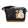 Svart BB-8 Star Wars väska med vit orange droidgrafik och gul kant
