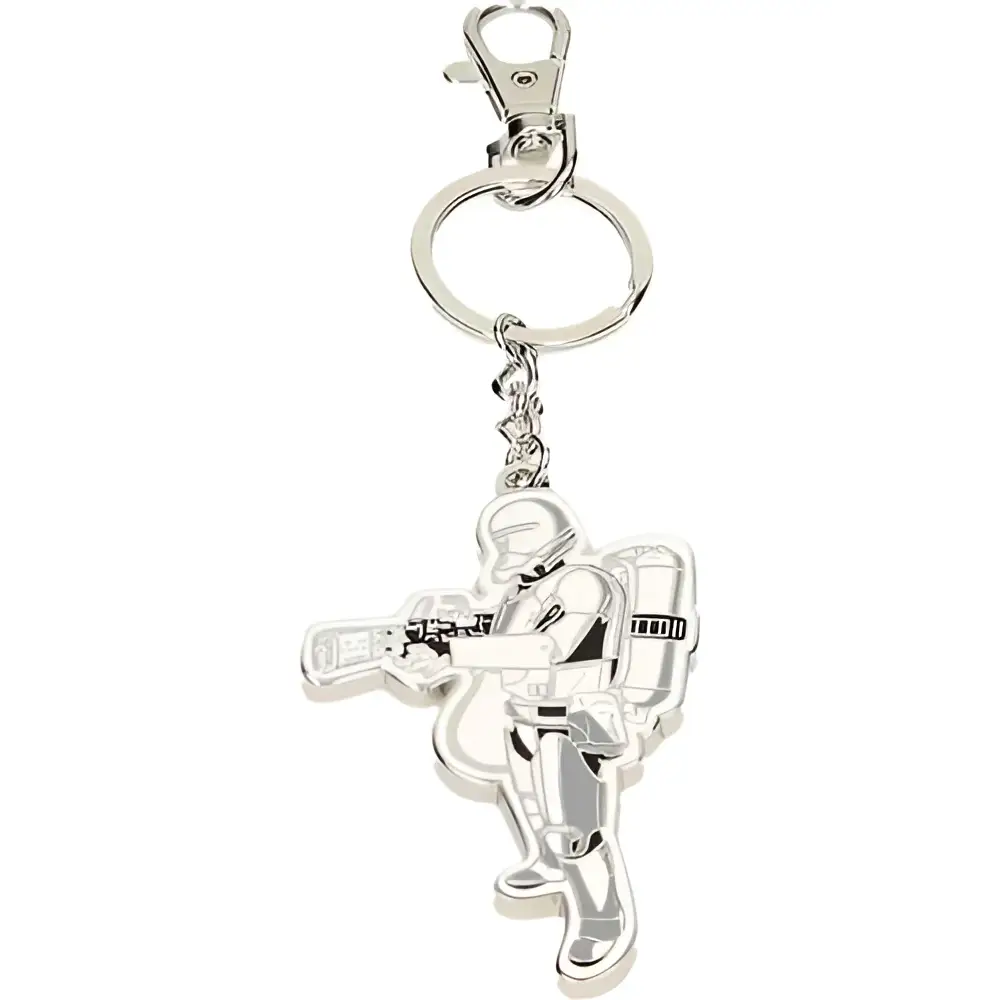 Svärta krig episode VII flametrooper metallnyckelring med astronaut och kamera