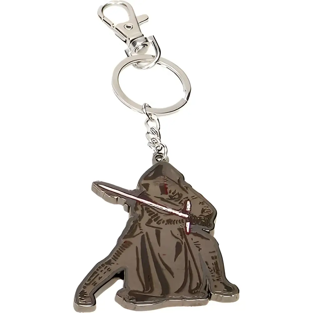 Kylo Ren sith lord metallnyckelring med svartbrunt emalj och lightsaber