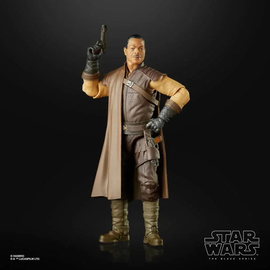 Hasbro Star Wars Black Series Greef Karga actionfigur i brun och beige med pistol