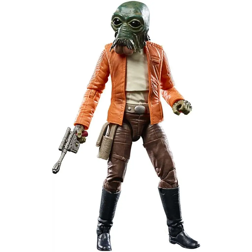 Star Wars Ponda Baba actionfigur med orange-brun läderjacka och grön hud