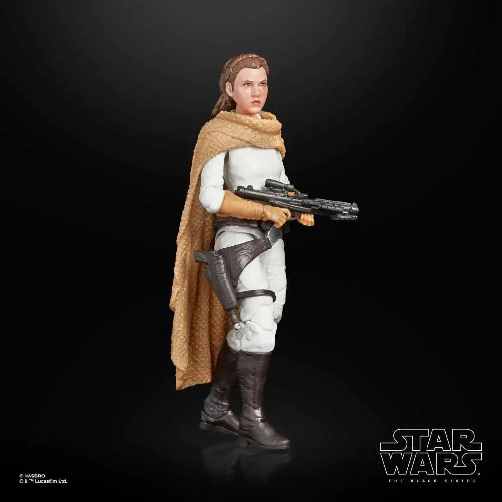 Star Wars Princess Leia Organa actionfigur med tan texturerad mantel