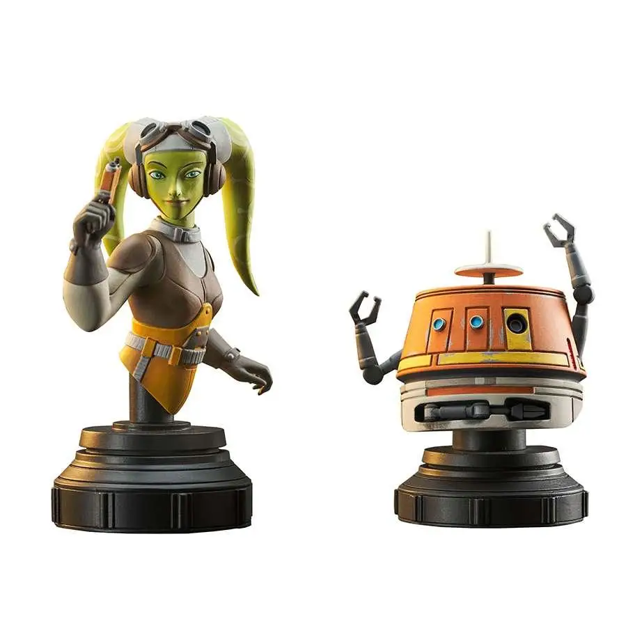 Gröna huden Hera med Chopper i Star Wars Rebels-byst