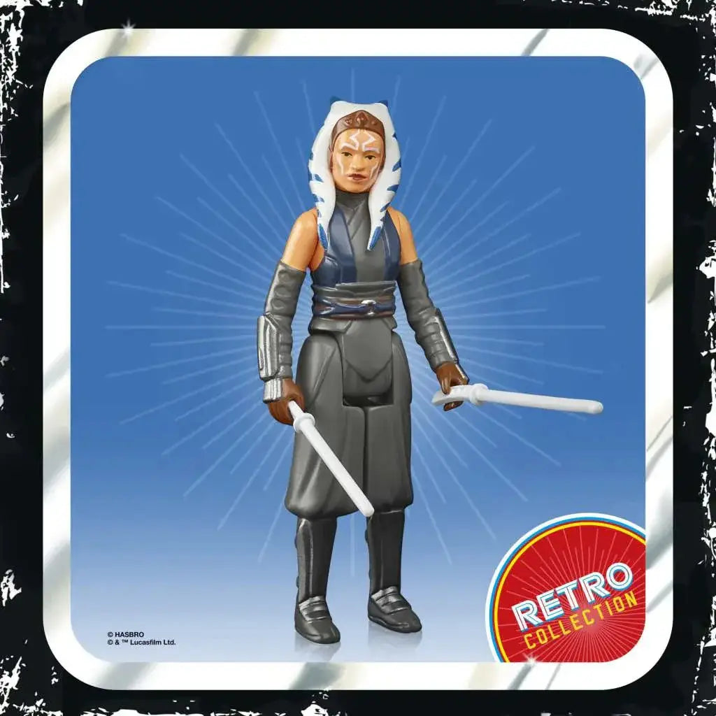 Ahsoka Tano Hasbro Retro Collection actionfigur i gråblå rustning med vit scarf