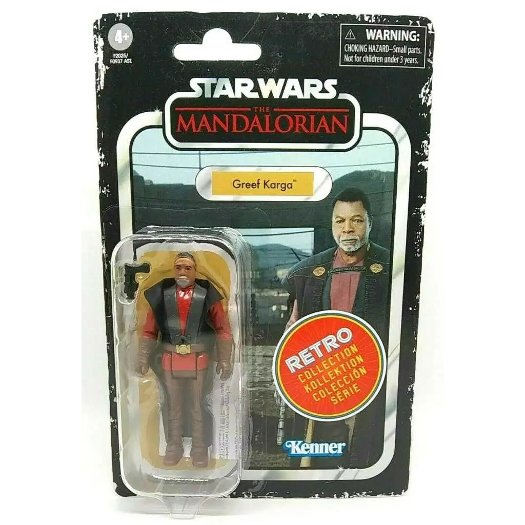 Star Wars Retro Collection Greef Karga actionfigur i retroblisterförpackning