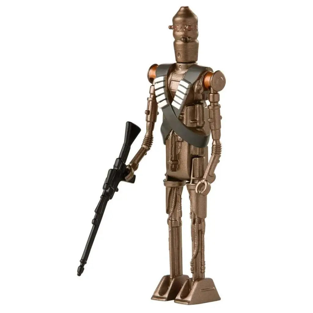 Retro IG-11 droidfigur i brons med metallfinish och grå remmar