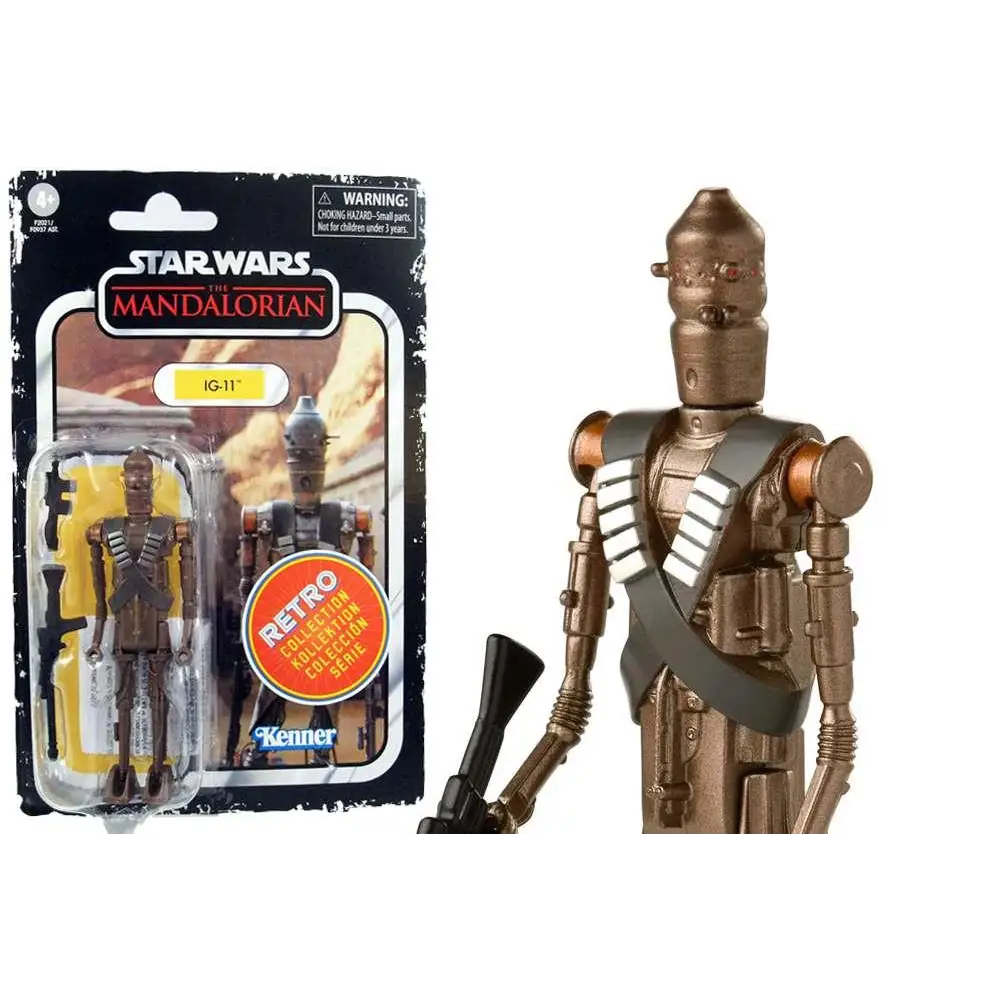 Retro Star Wars IG-11 figur i bronsfärgad Kenner-förpackning