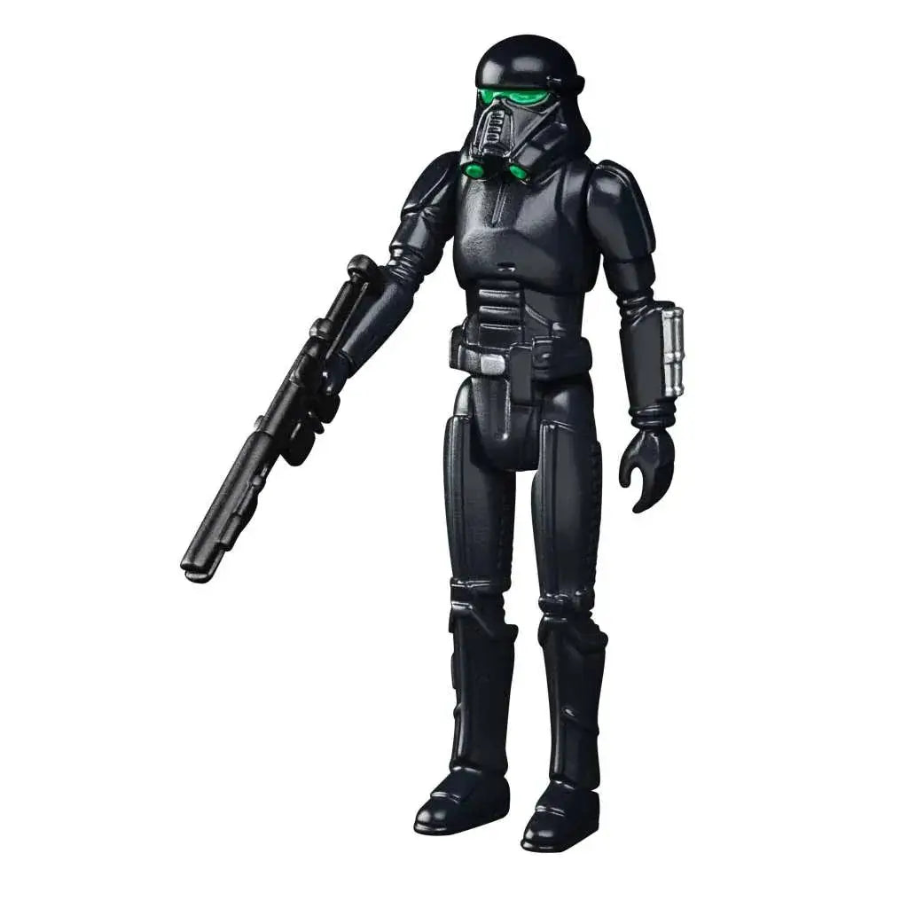Retro Star Wars Imperial Death Trooper actionfigur med gröna lysande ögon