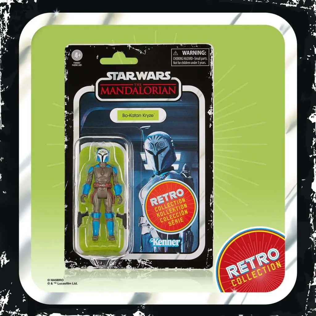 Bo-Katan Kryze Star Wars Retro Mandalorian actionfigur i blå-grå rustning