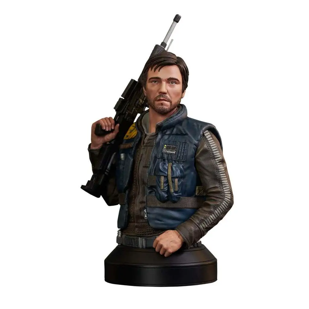 Detaljerad resinbyst av Cassian Andor från Star Wars Rogue One, 1/6-skala