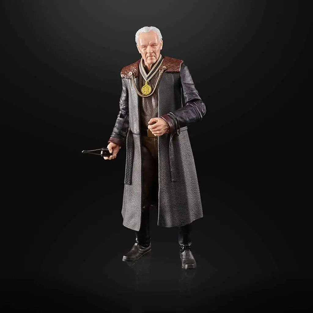 Svart och brun texturerad mantel med guldmedalj, detaljerad skulptering och ledade leder i Star Wars The Black Series 6-tums actionfigur