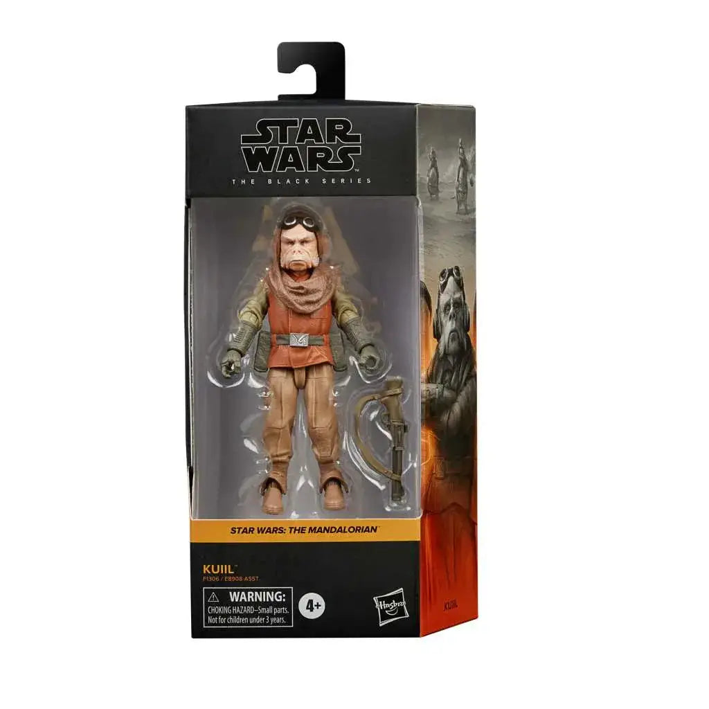 Star Wars The Black Series Kuiil actionfigur med detaljerad skulptur i tan och brunt