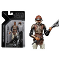 Lando Calrissian skiffvakt actionfigur i brun och svart rustning med silverdetaljer och blastergevär
