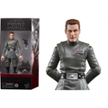 Grå plastfigur av Grand Admiral Thrawn i imperial uniform med röd och blå insignier