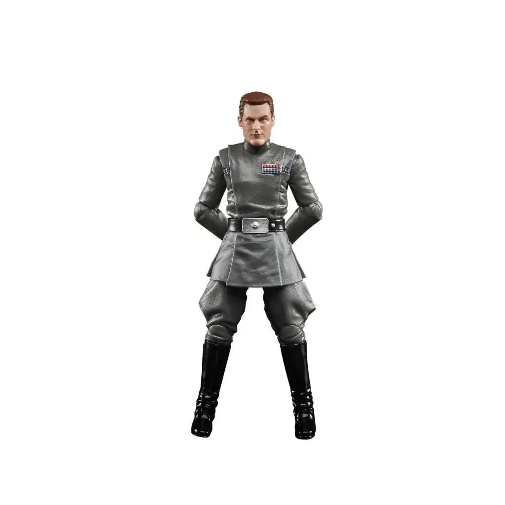 Grå Star Wars Vice Admiral Rampart deluxe actionfigur med svarta stövlar och detaljerad uniform
