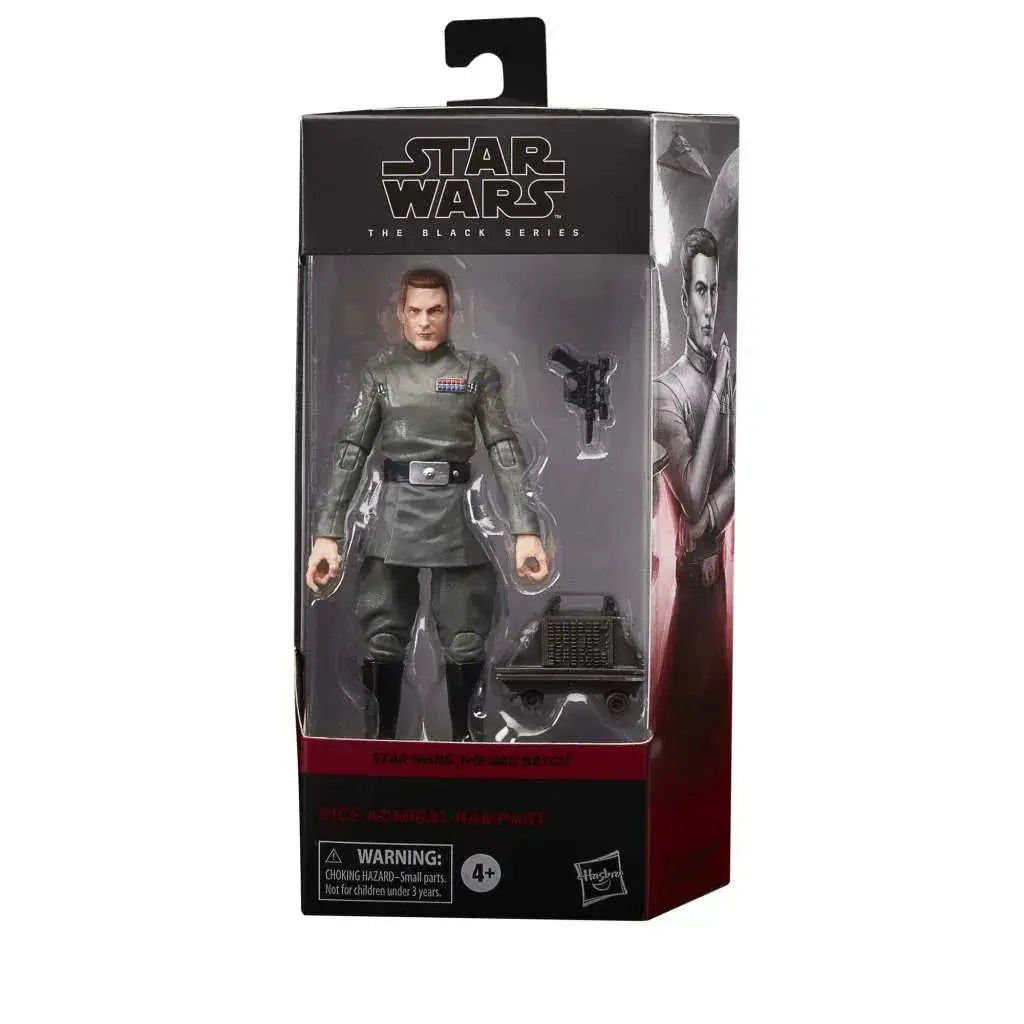Grand amiral Thrawn actionfigur i grå uniform med blaster och fordon