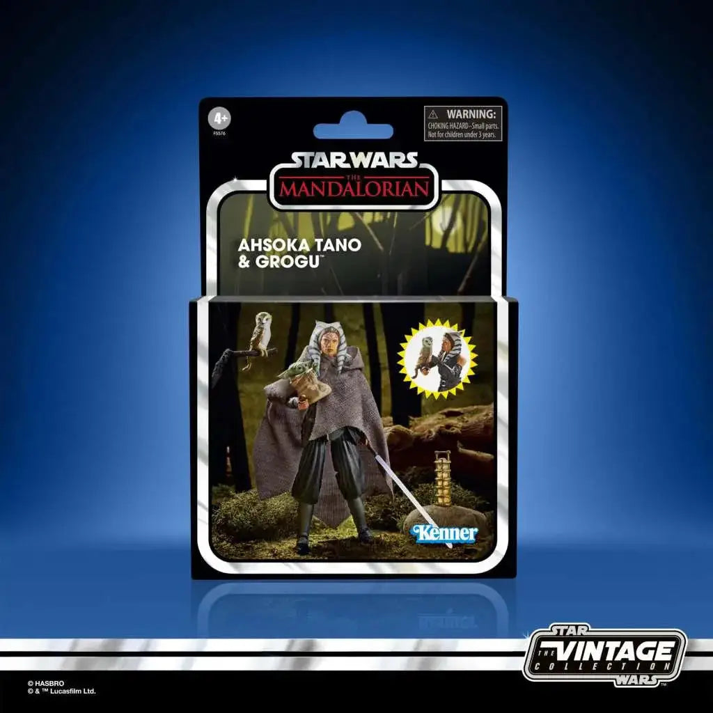 Star Wars Vintage Ahsoka Tano och Grogu limited edition set i svart och silver förpackning