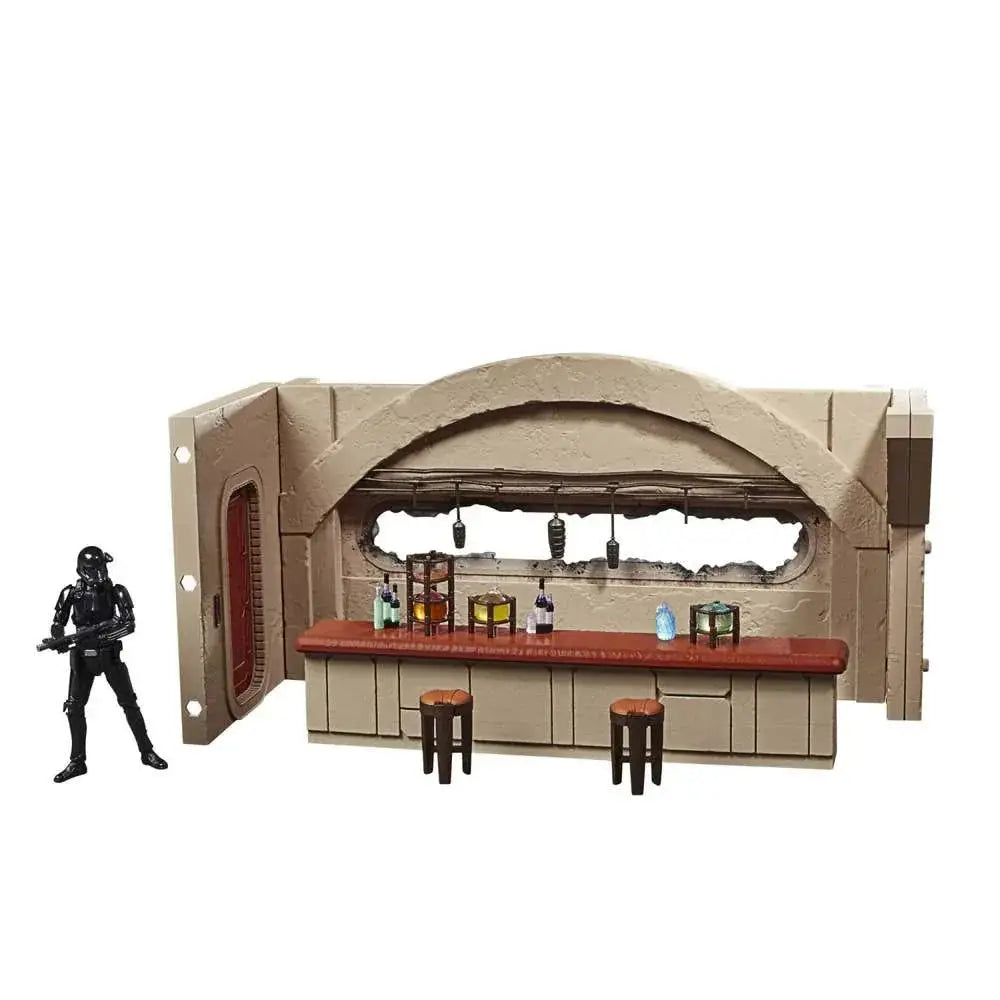 Tatooine cantina playset från Star Wars: The Mandalorian i Vintage Cantina Shootout-diorama