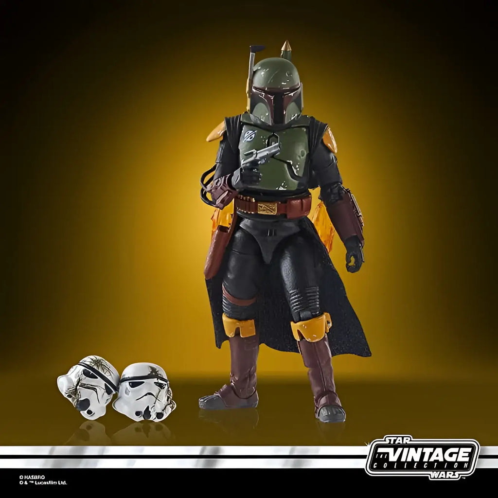Star Wars Vintage DX Boba Fett Tatooine actionfigur med grön hjälm