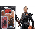 Svart och orange rustad actionfigur av Fennec Shand från Star Wars