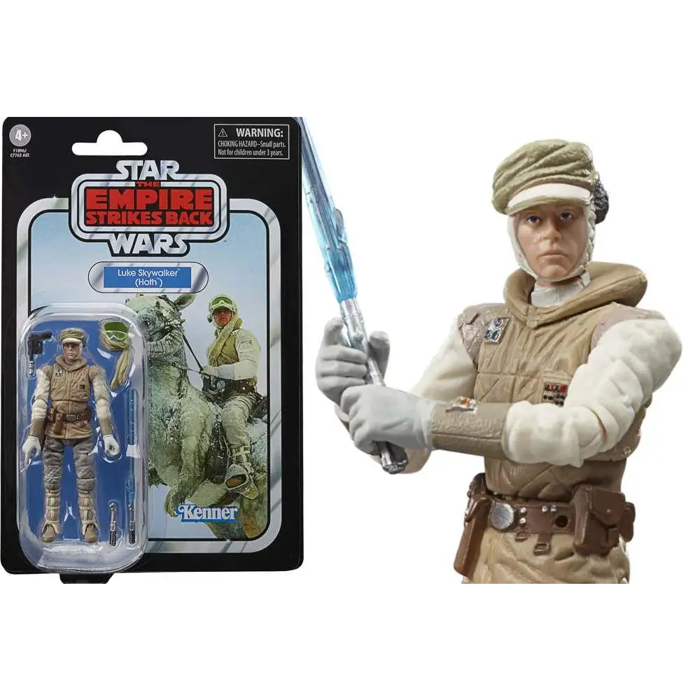 Vintage Star Wars Luke Skywalker Hoth actionfigur i blåserspack