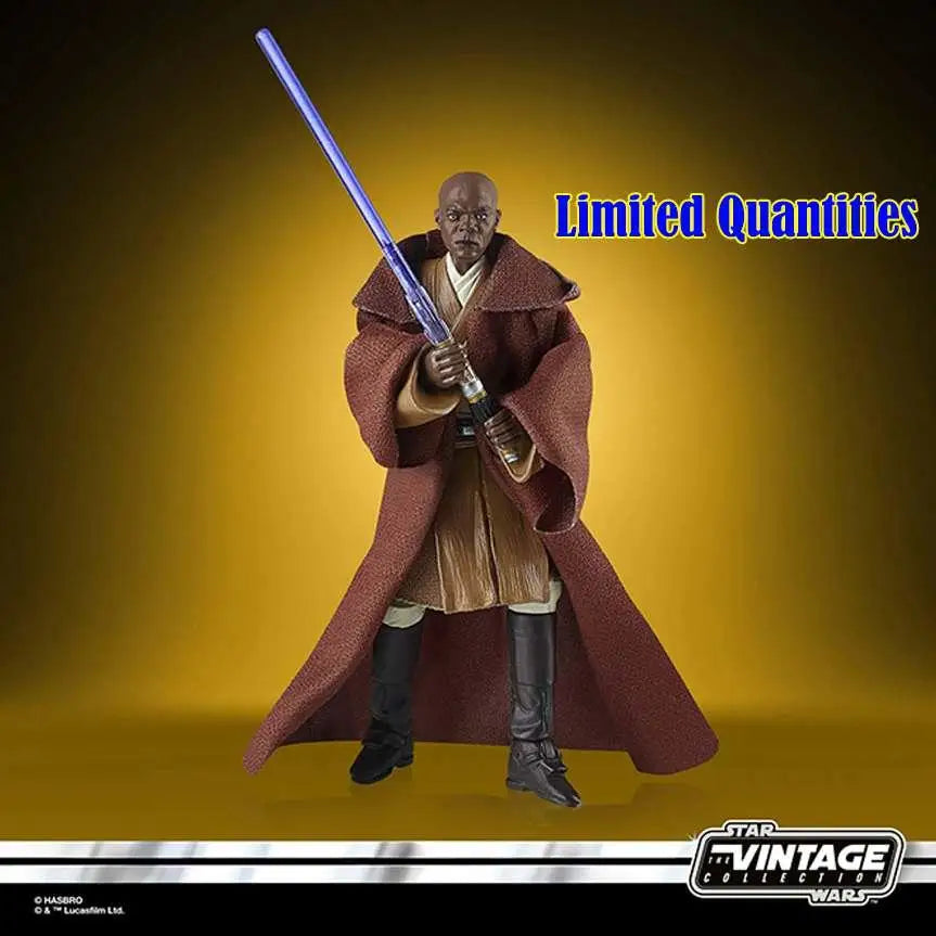 Vintage Mace Windu Limited Edition Star Wars actionfigur med ljustsabers