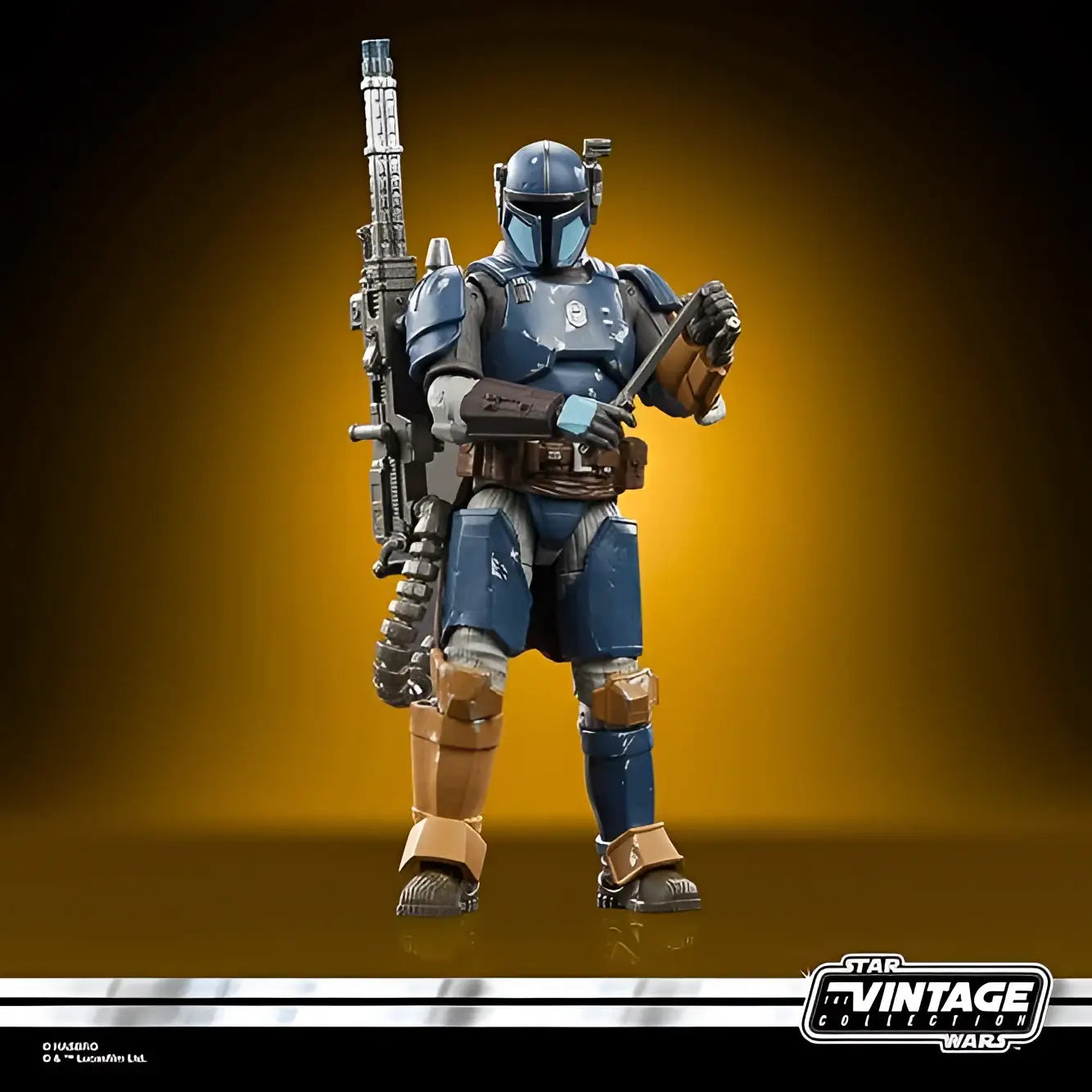 Blå och brun Mandalorian-actionfigur från Star Wars Vintage Collection, Paz Vizsla