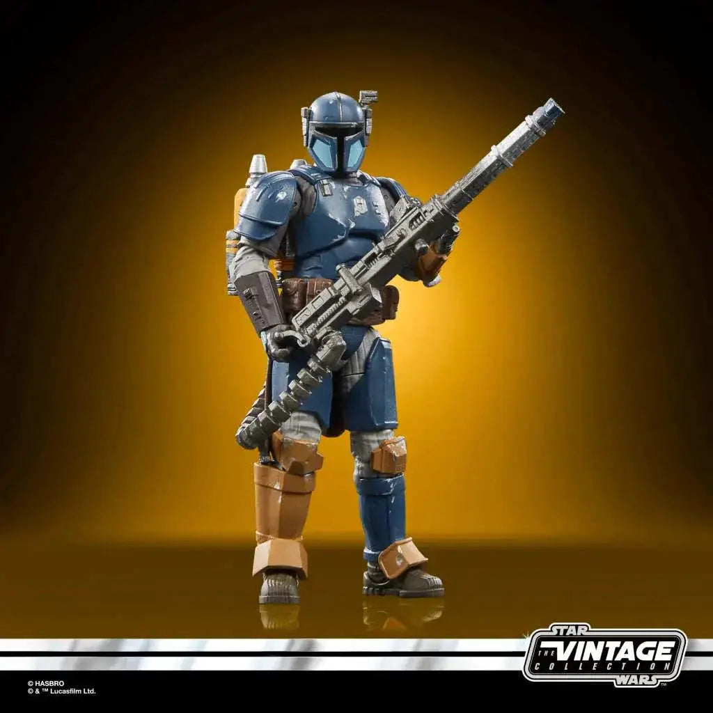 Blå rustning Mandalorian Paz Vizsla actionfigur med blastergevär