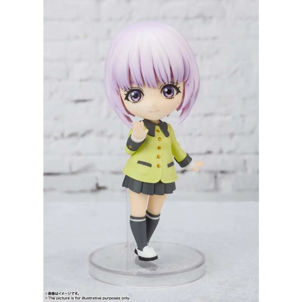 Chibi-figur av T/b2 Lara Tachaikoskaya Figuarts Mini med lila hår och grön jacka