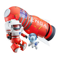 Röd och vit U.C.H.U. i TENGA Robo DX Rocket Mission Set