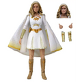 Vit stjärnljus superhjälte actionfigur 18 cm med detaljerad mantel