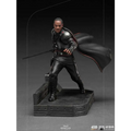 Svart rustad figur med flödande mantel i matt och metallfinish, Mandalorian Moff Gideon 1/10-statue