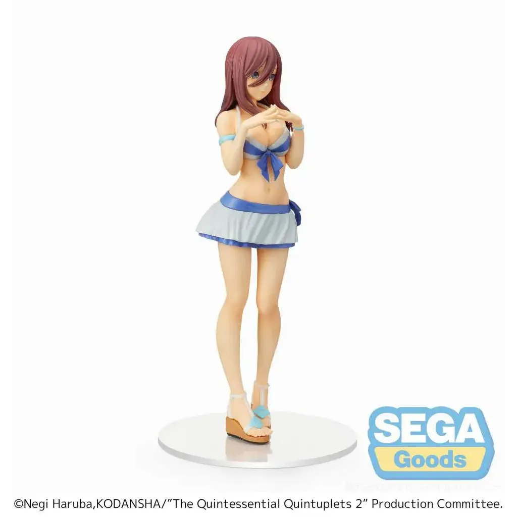 Miku Nakano figurine från The Quintessential Quintuplets 2 i baddräkt