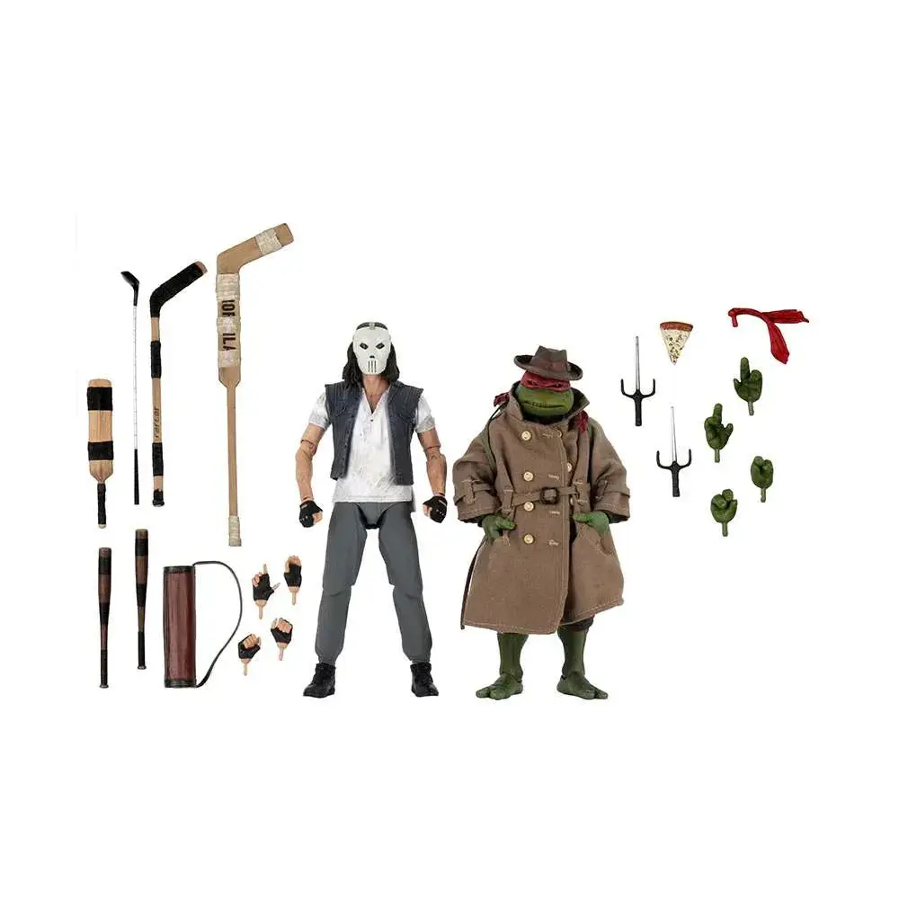 Grön sköldpadda i brun trenchcoat med röd ögonmask och hatt från TMNT