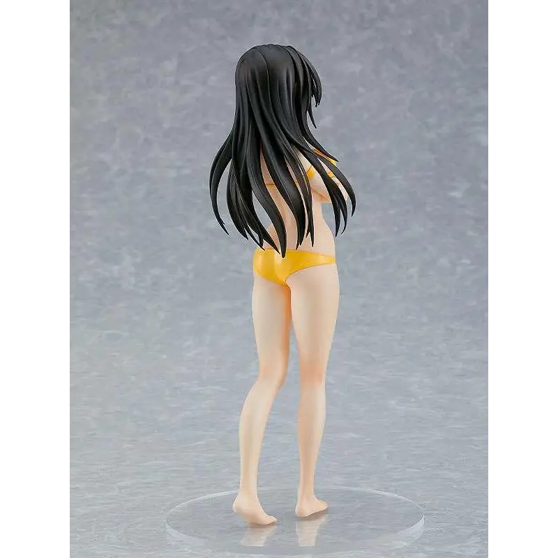 To Love-Ru Darkness Yui Kotegawa POP UP PARADE-figur med svart hår i gul bikini på klar bas