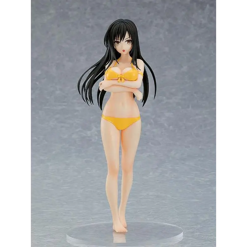 Yui Kotegawa från To Love-Ru Darkness i gul bikini-figur på rund bas