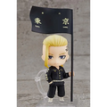 Chibi Draken Nendoroid håller svart Tokyo-gängflagga med guldtext