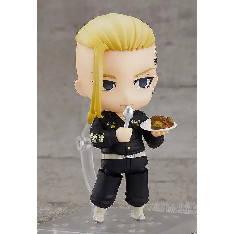 Svart och guld Nendoroid-figur av Draken från Tokyo Revengers