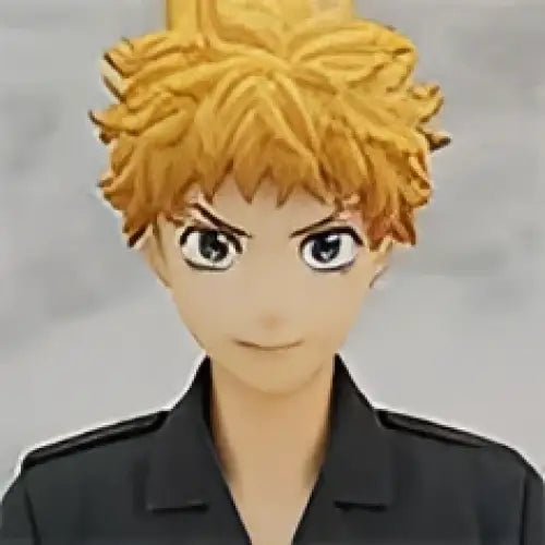 Svart kortärmad krage Tokyo Revengers Takemichi Hanagaki-tröja med subtil textur