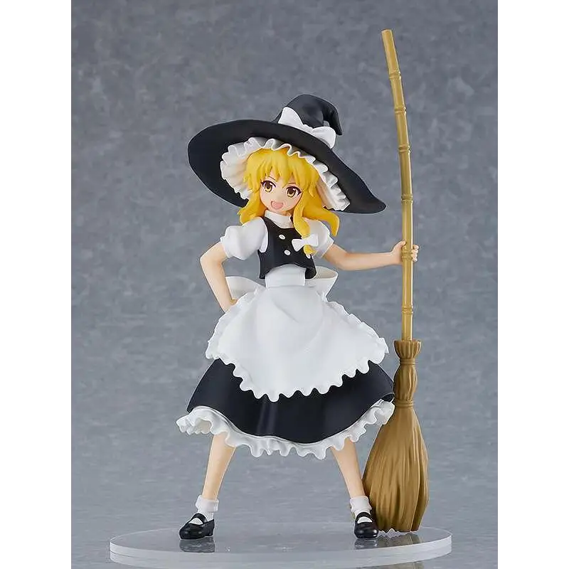 Svartvit Marisa Kirisame-figur från Touhou Project, med blont hår