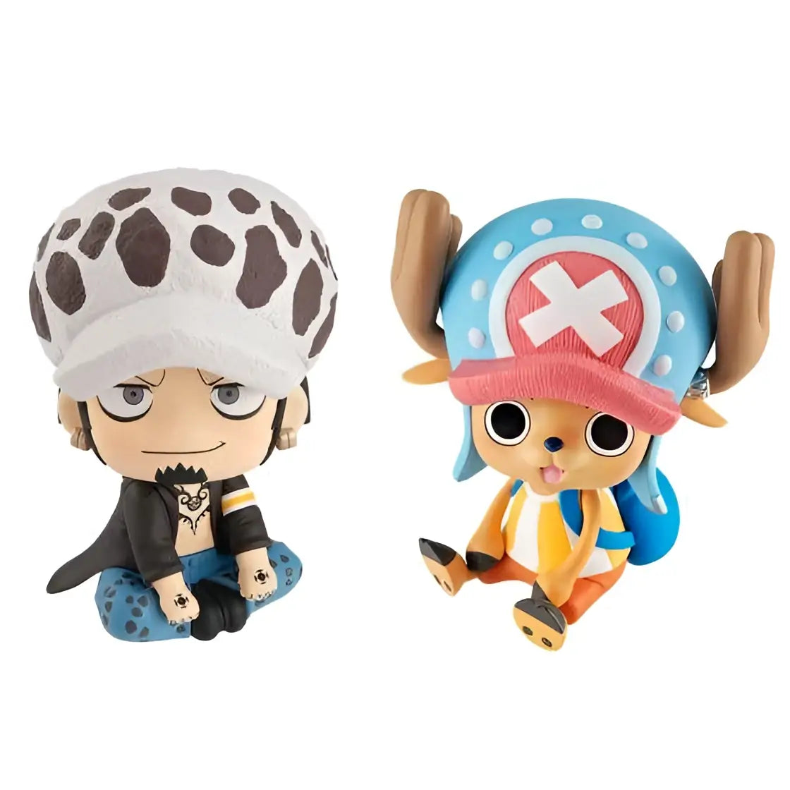 Två chibi-figurer av Trafalgar och Chopper från One Piece, Lukappo-set