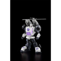 Vit Transformers Bug Bite MK Furai Model 16: vit-lila robot med svarta accenter och helikopterrotor