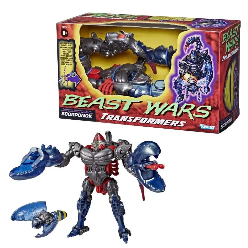 Transformers BW Scorponok DLX Limited Edition figur med silver och blå kropp
