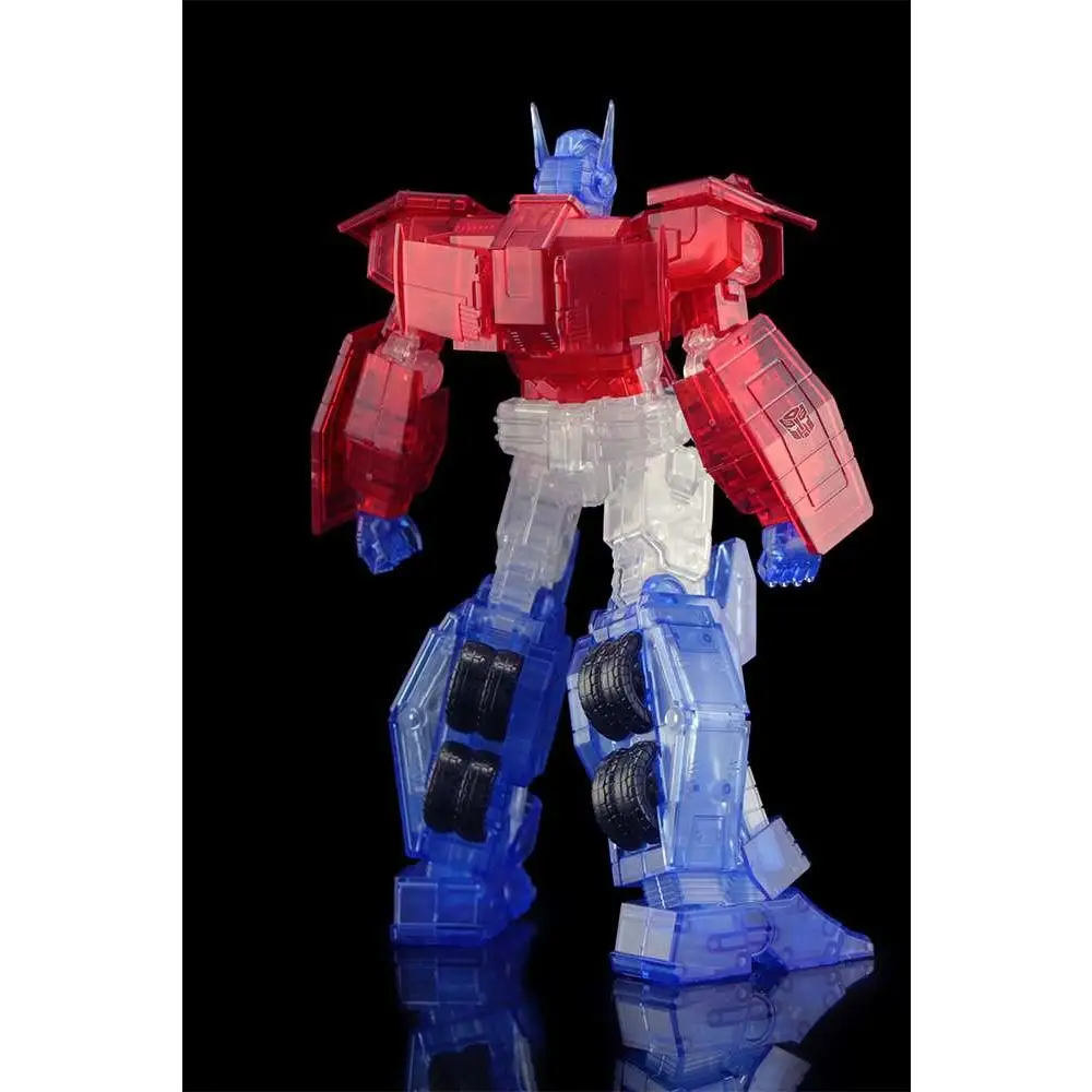 Transparent Optimus Prime Clear MK Furai Model Kit i rött, vitt och blått