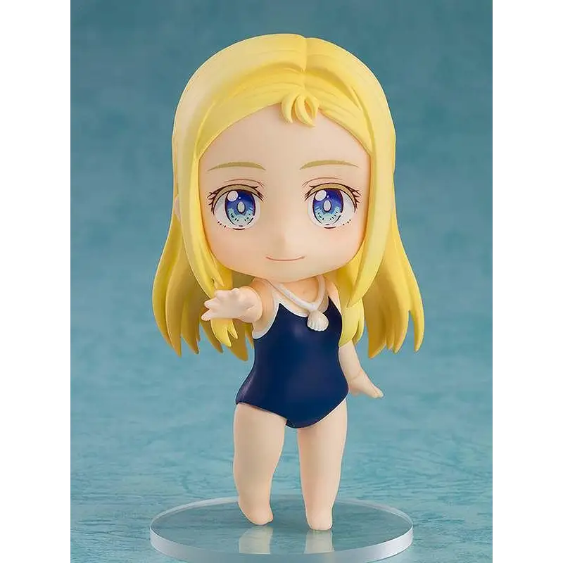 Chibi Ushio Kofune Nendoroid i blått badplagg med vit krage