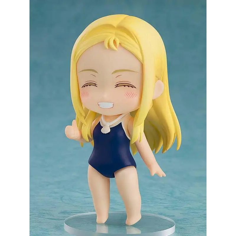 Chibi Ushio Kofune Nendoroid i blått badkläder med pärlhalsband